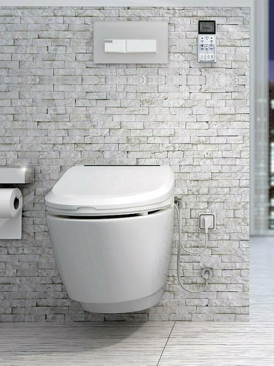Uspa Plus Design Капак за тоалетна Софт Клоуз с Биде Пластмаса 50.4x38.8см Бял