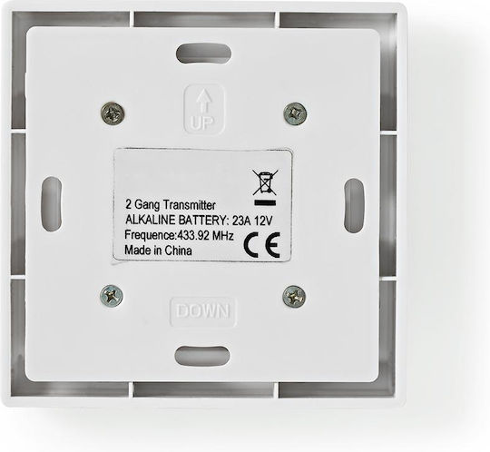 Nedis Wall-mounted Double Switch with Frame White
