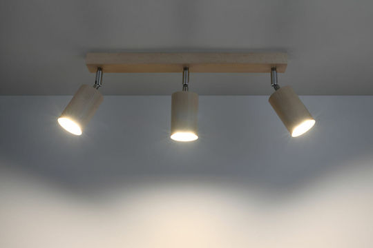 Sollux Berge Triple Spot with Socket GU10 in Beige Color Sollux Berge Triple Spot with Socket GU10 in Beige Color