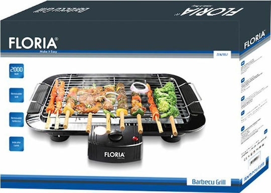 Zilan Επιτραπέζια Ηλεκτρική Ψησταριά Σχάρας 2000W με Ρυθμιζόμενο Θερμοστάτη 34x21.5εκ.