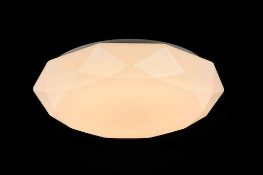 Maytoni Crystallize Weiße Deckenleuchte mit integriertem LED, Kristallen und Fernbedienung
