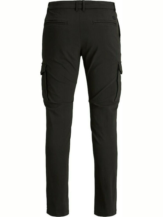 Jack & Jones Men's Trousers Cargo in Slim Fit Dark Grey