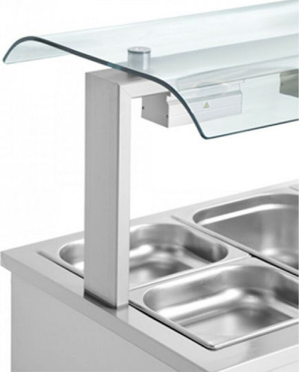 Inomak Heated Display Bain Marie 5xGN 3250W W179.5xD70xH131.5cm
