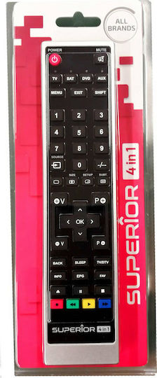 Superior Electronics Universal Fernbedienung 4 in 1 Programmierbar für Τηλεοράσεις