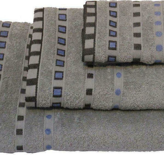 Le Blanc Кърпа за лице Пение Жакард Точки 50x90см. Сив Тегло 450гр/кв.м