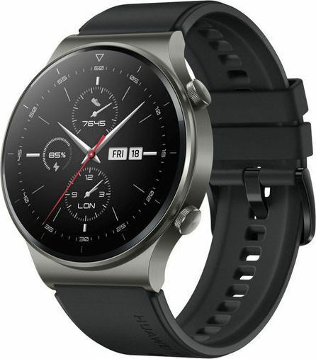 Huawei Watch GT 2 Pro Titanium 47mm Αδιάβροχο με Παλμογράφο (Night Black)