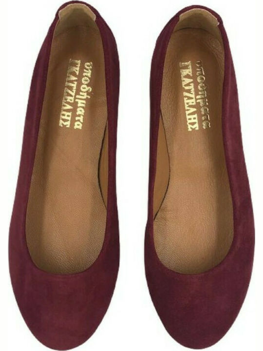 Gatzelis Shoes ΡΟΚΑΚΙ ΓΥΝΑΙΚΕΙΟ 14113 BURGUNDY SUEDE Gatzelis Shoes