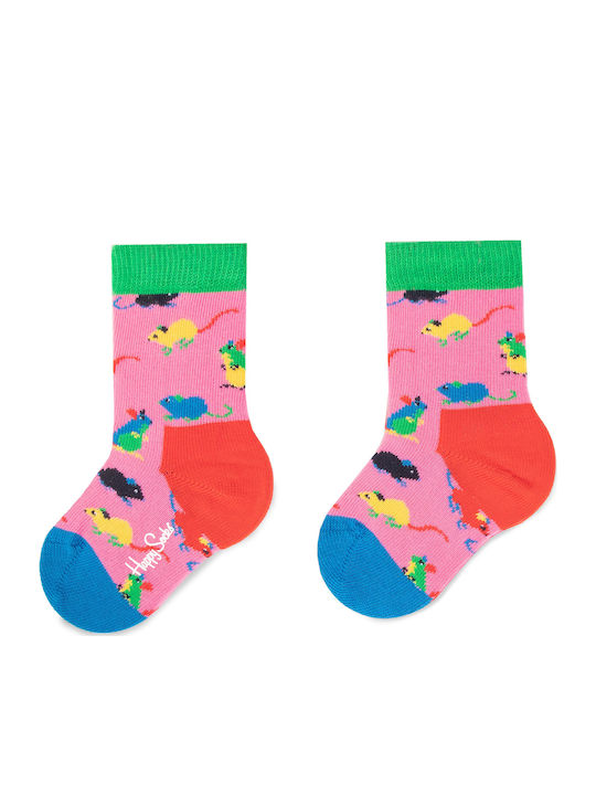 Happy Socks Șosete pentru Copii Înălțime până la genunchi Multicolore 2 Perechi