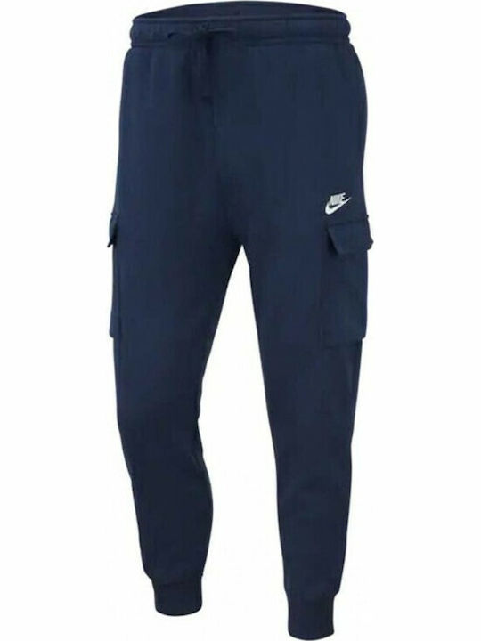 Sportswear Cargo Sweatpants with Elastic Navy Blue