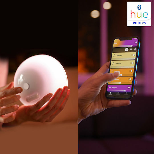 Philips Smart Διακοσμητικό Φωτιστικό Hue Go LED RGB 15x15x7.9εκ.