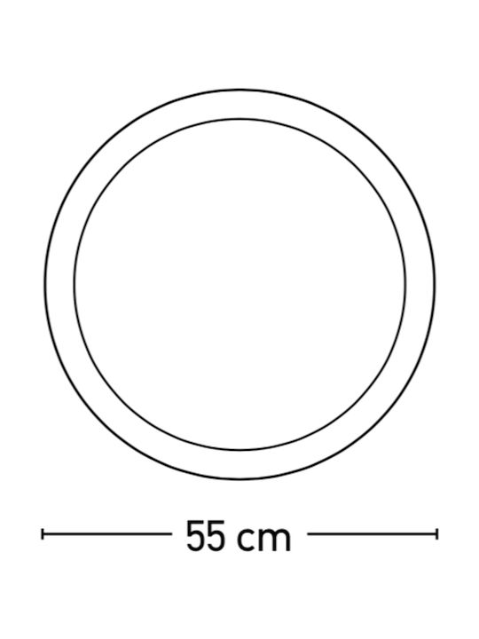 Inlight Round Outdoor LED Panel 36W with Natural White Light 4000K 55cm