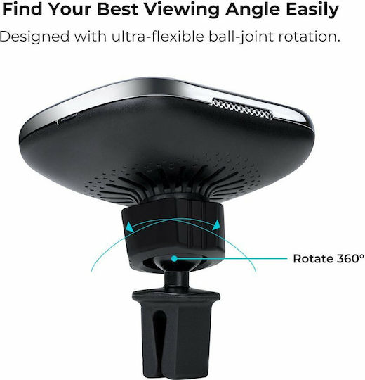 Pitaka Βάση Κινητού Αυτοκινήτου MagMount Qi v3 Wireless Charger / Air Vent Mount με Μαγνήτη και Ασύρματη Φόρτιση
