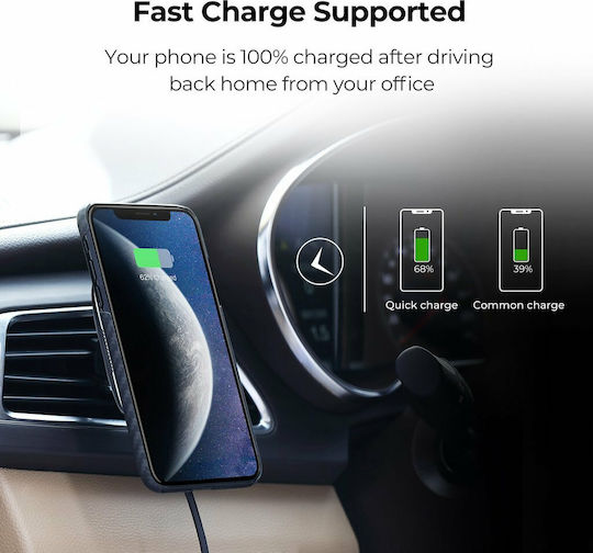 Pitaka Βάση Κινητού Αυτοκινήτου MagMount Qi v3 Wireless Charger / Air Vent Mount με Μαγνήτη και Ασύρματη Φόρτιση