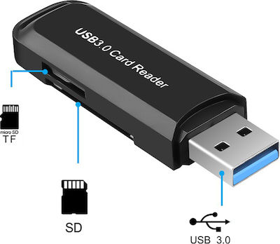 Powertech Card Reader USB 3.0 για SD/microSD