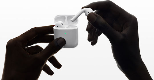 Apple AirPods με Ασύρματη Θήκη Φόρτισης (2019) Earbud Bluetooth Handsfree Ακουστικά με Θήκη Φόρτισης Λευκά