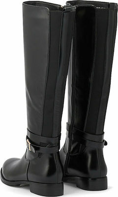 Migato Δερμάτινες Γυναικείες Μπότες Ιππασίας Μαύρες
