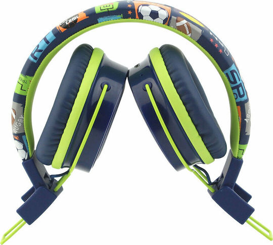 GoGEN HBTM 32BL Ασύρματα Bluetooth Παιδικά On Ear Ακουστικά με 15 ώρες Λειτουργίας Μπλε