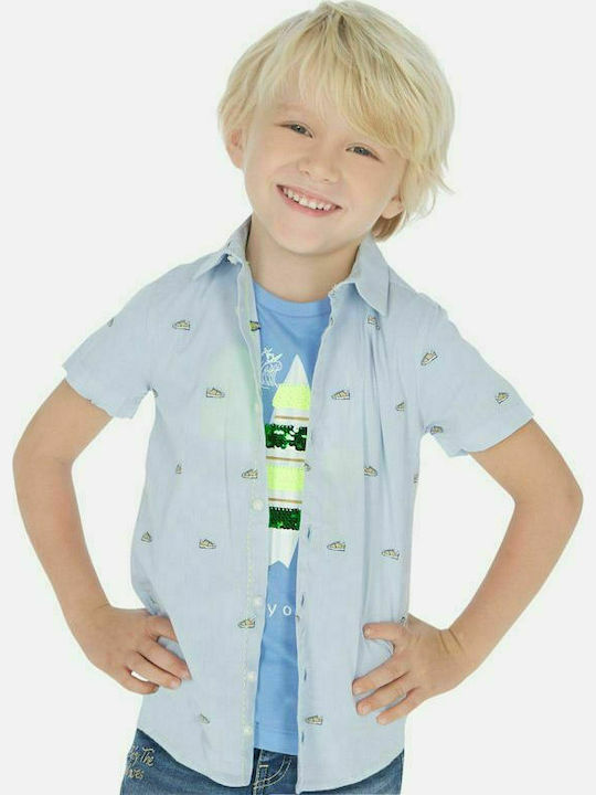 Mayoral Kids Shirt Light Blue