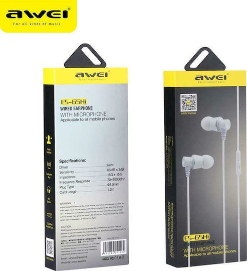 Awei ES65hi In-ear Handsfree with 3.5mm Connector White