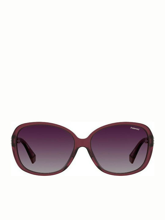 Polaroid Women's Sunglasses with Purple Acetate Frame and Purple Gradient Polarized Lenses PLD 4098 S B3V/JR