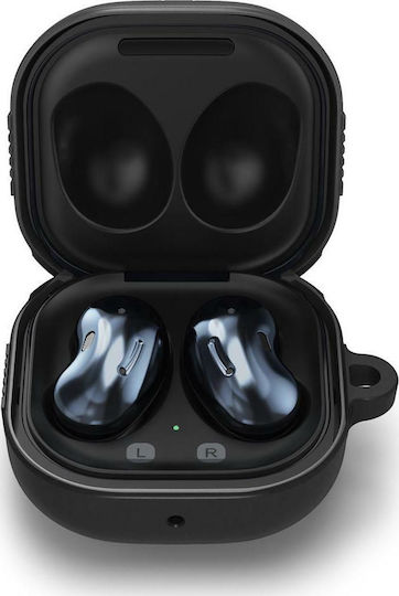 Spigen Rugged Armor Silicone Case with Keychain Black for Galaxy Buds 2 Pro / 2 / Live / Pro