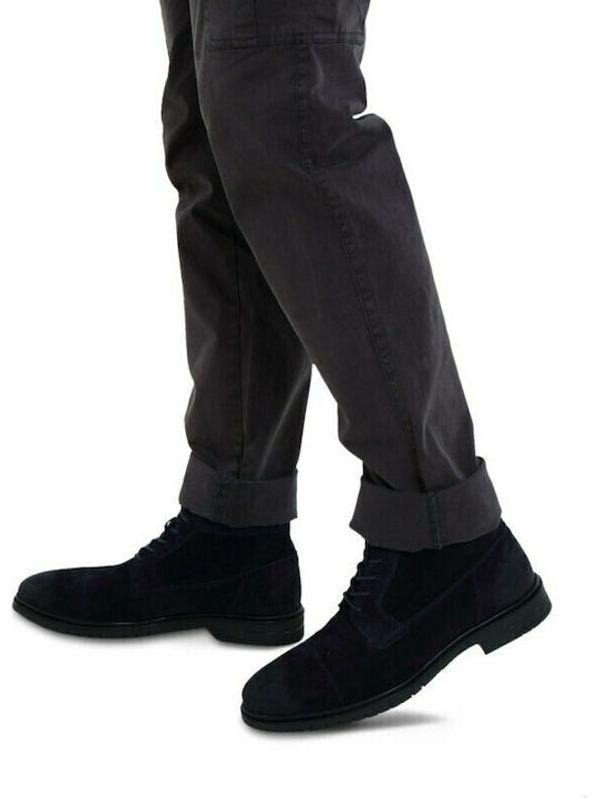 Thomas Flex Suede Navy Μπλε Ανδρικά Μποτάκια