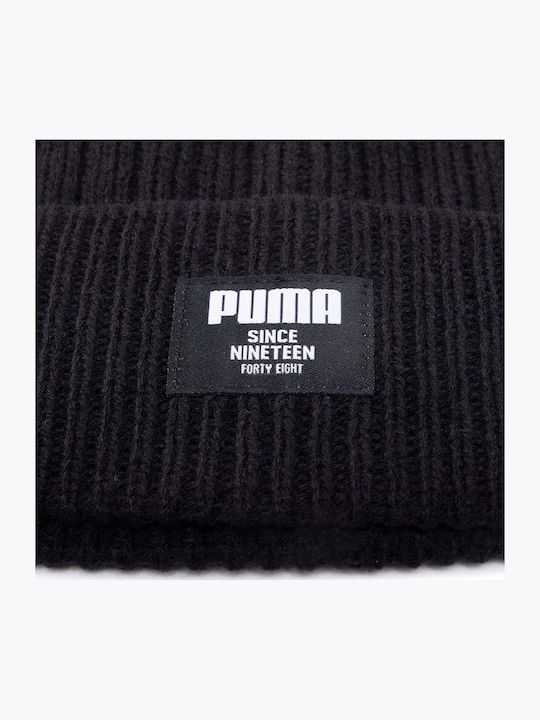 Ribbed Classic Beanie Männer Beanie mit Rippstrick in Schwarz Farbe