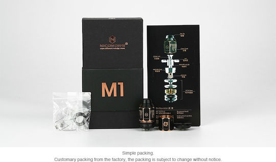 Nicomore M1 Verdampfer für Elektronische Zigaretten RDTA 2ml Black