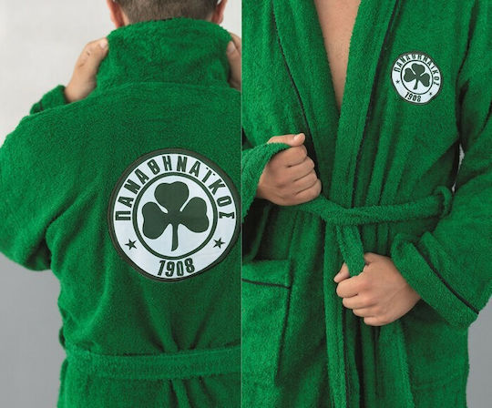 Palamaiki Παιδικό Μπουρνούζι Panathinaikos Young Grün 9-110373-001 mit Kapuze