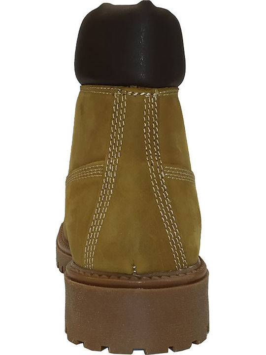 River Crazy Horse Δερμάτινα Ανδρικά Αρβυλάκια Mustard