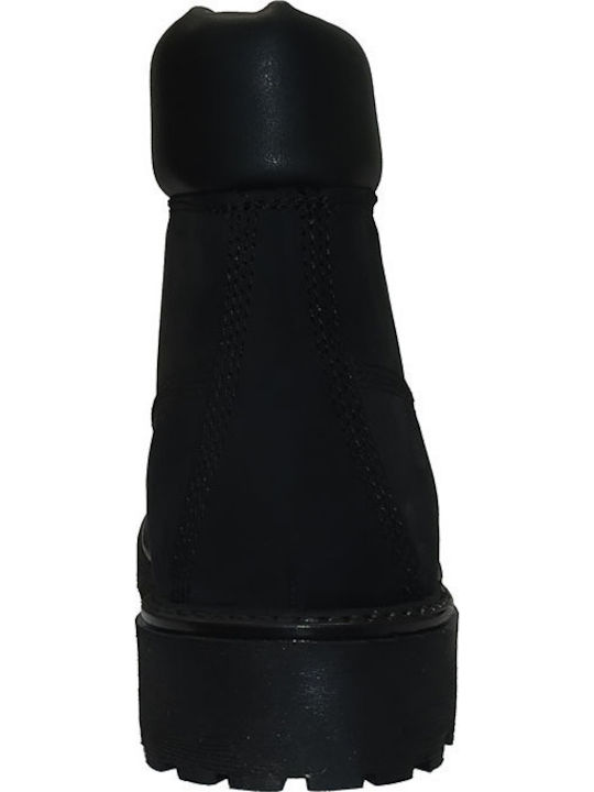 River Nubuck Кожени Черен Мъжки ботуши