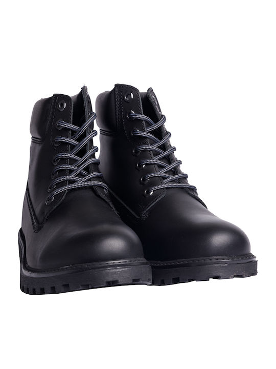 River Leather Black Boots