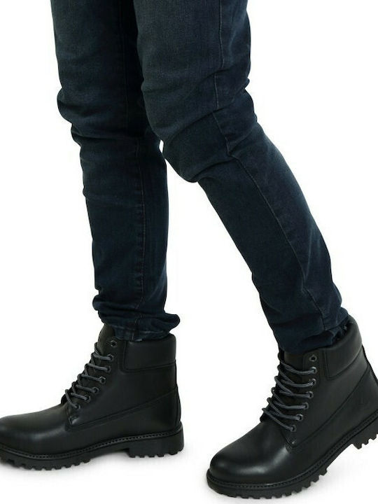 River Leather Black Boots