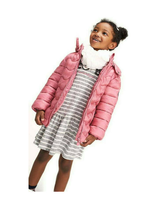 Losan Kids Quilted Jacket short Hooded Pink