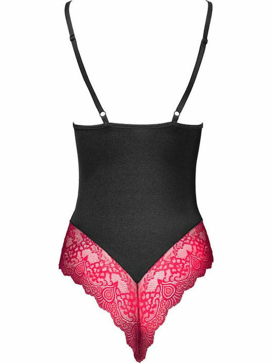 Lingerie Spaghetti Strap String Bodysuit Caris with Lace Multicolour