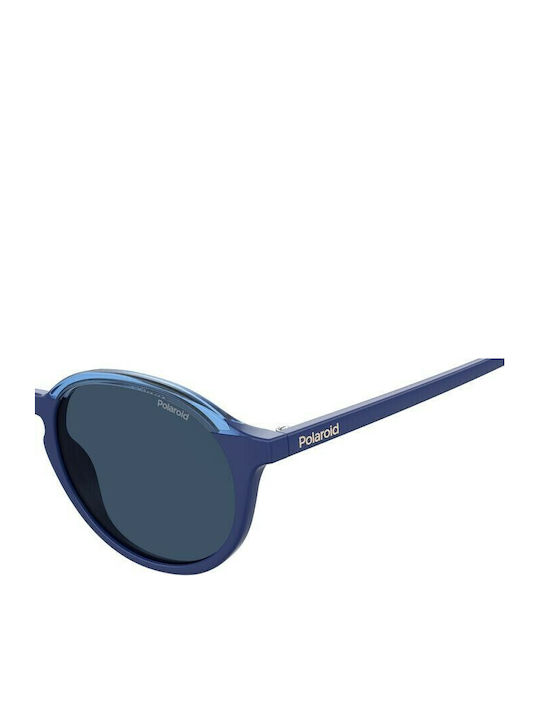 Polaroid Unisex Sunglasses with Blue Plastic Frame and Blue Polarized Lens PLD6125/S PJP/C3