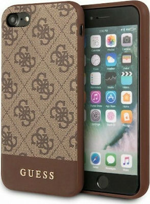 Guess 4G Stripe Fabric Back Cover Brown (iPhone SE 2022/2020/8/7)