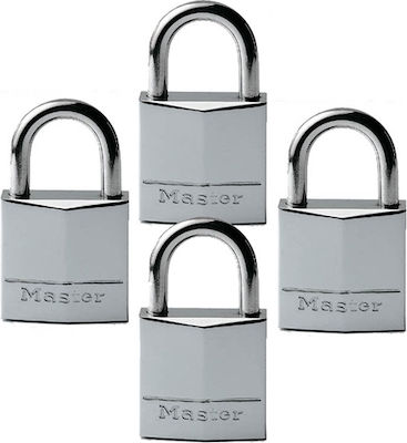 Master Lock 629EURQ Oțel Lăcăt Încuietoare Shackle cu cheie Set de 4 bucăți. 20mm 4buc