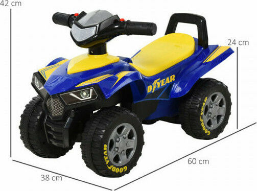 HomCom Γουρούνα Ride On για 12+ μηνών με Ήχους Μπλε