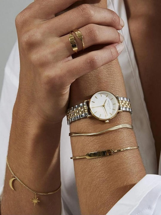 Rosefield Small Edit Women's Watch with Silver Metal Bracelet