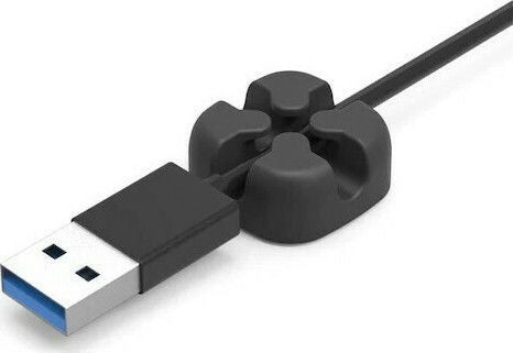 Powertech TIES-028 Clips Οργάνωσης Καλωδίων 5τμχ Μαύρο