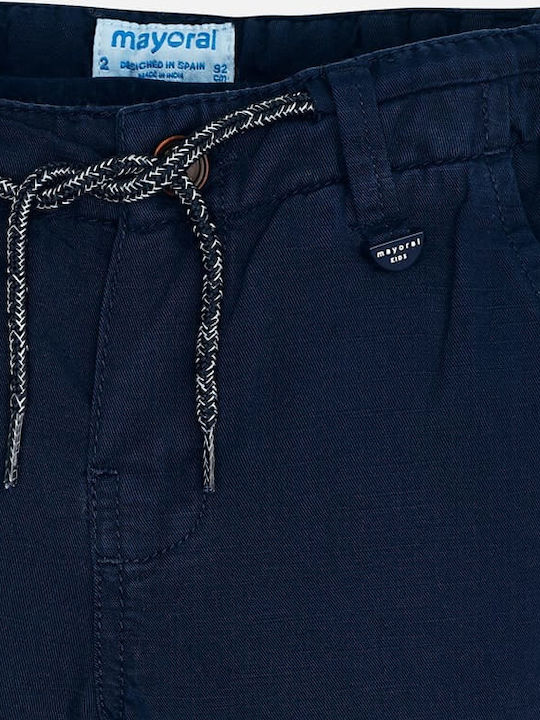 Mayoral Boys Linen Trouser Navy Blue