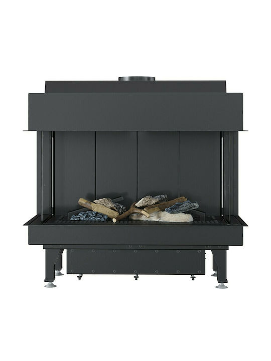 Kratki Leo LP 70 G20 Șemineu cu inserție Gaz 7.3kW Colțul din dreapta cu ușă fixă