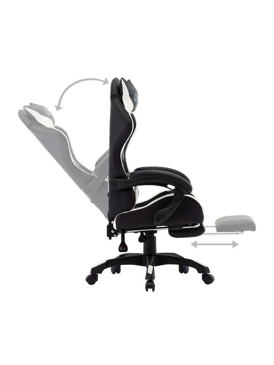 vidaXL Racing Gaming Stuhl mit Fußstütze Schwarz