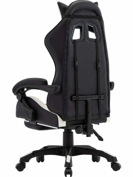 vidaXL Racing Gaming Stuhl mit Fußstütze Schwarz