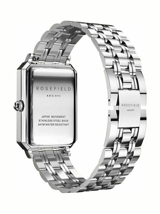 Rosefield The Elles Γυναικείο Ρολόι 29mm Μπαταρίας με Ασημί Μεταλλικό Μπρασελέ