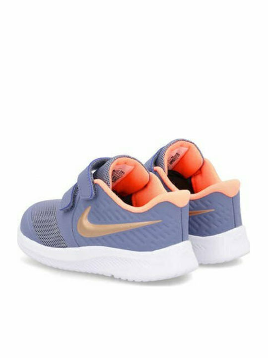 Star Runner Star Runner 2 Kids Sports Shoes Running with Hoop & Loop Closure World Indigo / Metallic Red Bronze