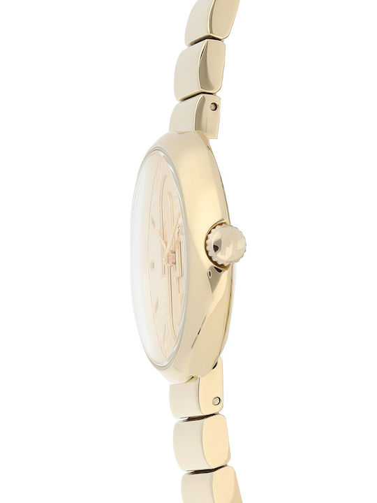 Furla Damen Uhr mit Gold Metallarmband