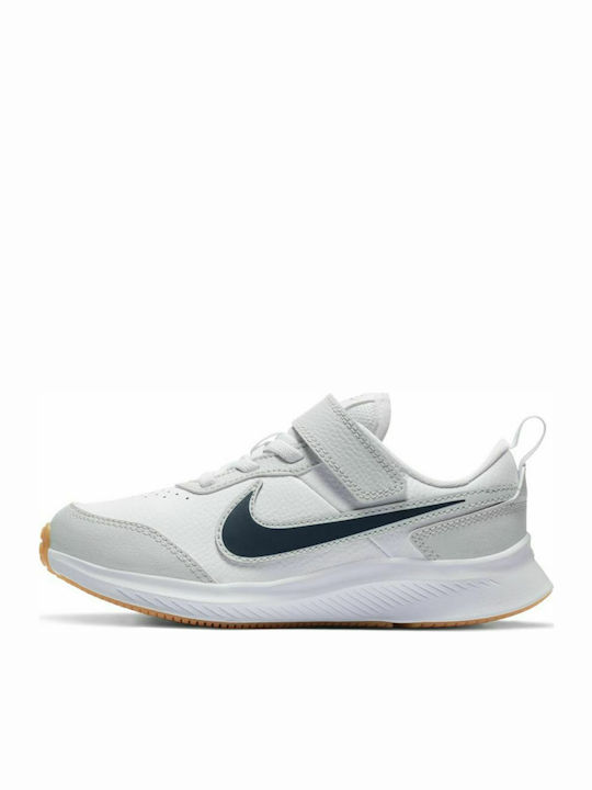 Varsity Leather PSV Kids Sports Shoes Running with Hoop & Loop Closure White