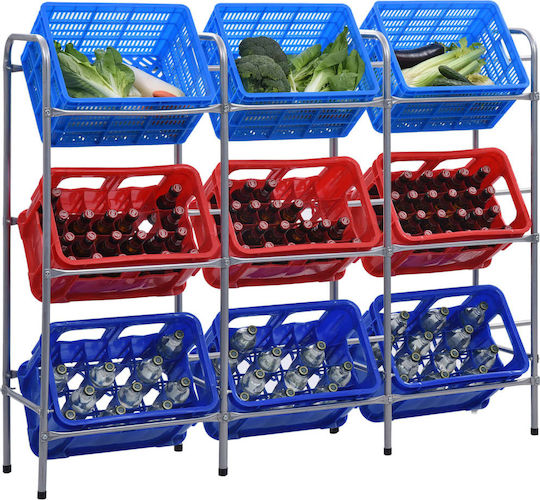 vidaXL Product Display Stand W145xD33xH116cm